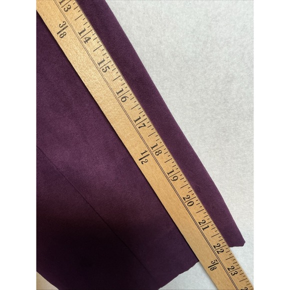 Alfred Dunner Woman Purple Faux Suede Ruffle Collar Blazer Jacket Plus Size 20W - Picture 6 of 6